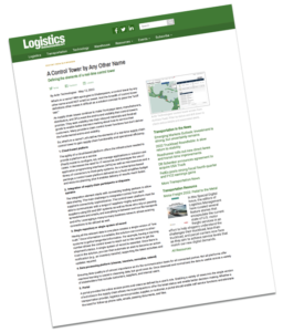 Logistics Management Article-A Control Tower by Any Other Name